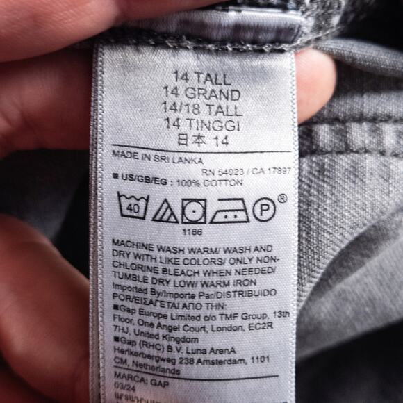 Gap Women’s Cargo Jeans Wide Leg Utility Washed Black Soft Grunge Size 14 Tall - Picture 7 of 8